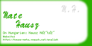 mate hausz business card